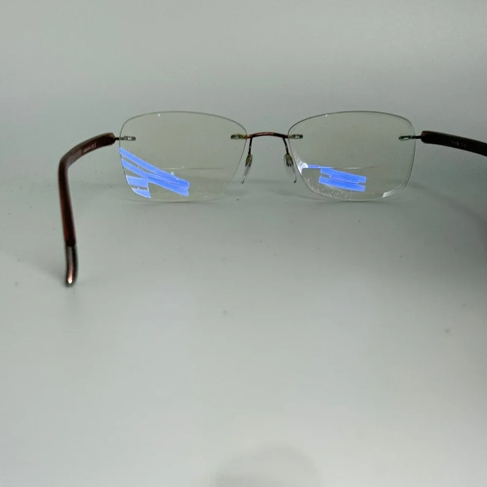 Silhouette Rimless Eyeglasses 5379 40‎ 6055 Bronze Titanium Frame 53-17-135